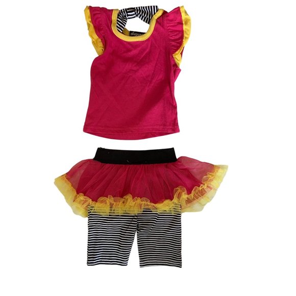 DDG Darlings Girls Baby Infant 6 9 Months 2 Pc Outfit Set Pants Short sleeve tsh - Picture 4 of 6